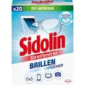 Sidolin Brillenputztücher Brillentücher streifenfrei, feucht, 13 x 15 cm, aus Zellstoff, 20 Stück