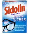 Sidolin Reinigungstücher für Brillen, Displays, Bildschirme (20 Stück), Brillenputztücher reinigen mühelos und fusselfrei, optimal für unterwegs