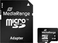 SD MicroSD Card 8GB MediaRange SD CL.10 inkl. Adapter