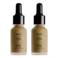 NYX Professional Makeup Total Control Drop Foundation 13ml - 17 Cappuccino x2