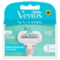 Gillette Venus Deluxe Smooth Sensitive Ersatzklingen X3, für Damen, mit 5 Klingen
