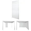 Aluminium Lamellenwand für Pergola HWC-N94 3x3m, Lamellenpaneel Modul Seitenwand Sichtschutz, 213x94cm - weiß
