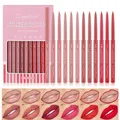 12 Stück Lipliner combo,Lip Plumper und Lang Anhaltende Wasserdicht, Antihaft...
