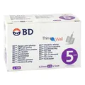 BD Thin Wall Pen-Nadeln 0,25 31 Gx5 mm Kanüle Inhalt: 100 St