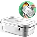 Edelstahl Brotdose EasyLock 800 ml – auslaufsichere Bento Lunchbox, plastikfr...