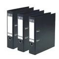 Oxford Aktenordner, A4, XL, 80 mm, 2 Ringe, Kapazität 750 Blatt, Polypropylen, Schwarz, 3 Stück, 400151710