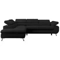 Ecksofa mit Schlaffunktion Peter , schwarz , Maße (cm): B: 273 H: 76