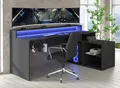 FORTE Gamingtisch Tezaur 200 cm breit mit RGB-Beleuchtung