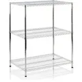KARAT Gitterregal Everest 210 kg Belastbarkeit 3 Böden Verchromt 60 x 35 x 90 cm