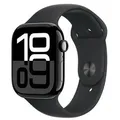 Apple Watch S10 (2024) Aluminium 46mm diamantschwarz (Sportarmband schwarz) S/M