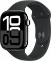 Apple Watch Series 10 GPS 46mm Aluminium diamantschwarz mit Sportarmband S/M schwarz