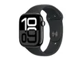 Apple Watch Series 10 (GPS) 46mm Aluminium diamantschwarz mit Sportarmband S/M schwarz