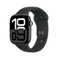 Apple Watch Series 10 GPS 46mm Aluminium Diamantschwarz Sportarmband Schwarz ...