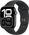 Apple Watch Series 10 (GPS 46 mm) Smartwatch mit Aluminiumgehäuse in Diamantschw