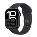 Apple Watch Series 10 GPS 46mm Aluminium Diamantschwarz Sportarmband Schwarz S/M