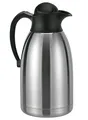 Spetebo Edelstahl Thermoskanne mit Drehverschluss - 2 Liter - Isolierkanne für heiße und kalte Getränke - Isolier Kaffeekanne Thermos Teekanne doppelwandig auslaufsicher