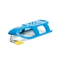 Prosperplast Kinderschlitten Schlitten mit Metallschienen und Seil (Blau)