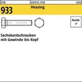 Sechskantschraube DIN 933 VG M8x 30 Messing 100 Stück
