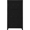 vidaXL Schließfachschrank Schwarz 90x45x180 cm Stahl Modell 2