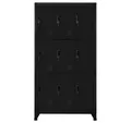 vidaXL Mehrzweckschrank Schließfachschrank Schwarz 90x45x180 cm Stahl