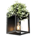 Qazqa Wandleuchte Cage rack, ohne Leuchtmittel, E27, Schwarz, Industrie, Stahl, 1-flammig schwarz