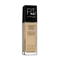 Maybelline New York Make Up, Fit Me! Foundation mit LSF18, Für makellose Haut, Alle Hauttypen, Nr. 220 Natural Beige, 30 ml