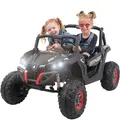 Kinder-Elektroauto UTV Buggy MX Allrad 4x4 (Schwarz)