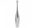 FINEBUY Dekovase SuVa4719_1 Aluminium Blumenvase Alu-Dekoration Wohndeko Farbe silber (BOTTLE S 75 cm Aluminium Silber Glänzend Groß), Hohe Alu Blumenvase Handgefertigt, Vase für Blumen