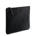 BACCINI große Kosmetiktasche echt Leder - Schminktasche Mel - Make-Up Tasche Damentasche - Ledertasche Damen schwarz handgefertigt