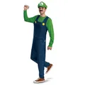 Disguise Luigi Elevated Classic Adult Costume, Size Adult XS/S