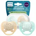 NEU Philips Avent Ultra Soft SCF09141 Schnuller 0–6m Silikon BPAfrei 2er Set