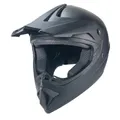 FunSport-Factory Motocrosshelm Motocrosshelm Kindercrosshelm Schwarz Matt Uni, integrierte Sonnenblende