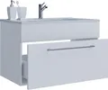 VCM 2-tlg. Waschplatz Waschtisch | Waschbecken Unterschrank Breite 60 cm | Badmöbel Set hängend mit einer Schublade | Badinos