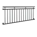 Französischer Balkon Fenstergitter Geländer Stabgeländer 184 x 90 cm Schwarz
