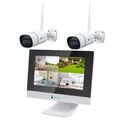 LUVISION Dual WLAN Funk Kamera Set Überwachungssystem mit Monitor Cloud 4 bis 8 IP Kameras & App 4 Kameras
