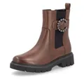 Remonte Damen Chelsea Boots D1W74, Frauen Stiefeletten,lose Einlage,uebergangsstiefel,Schlupfstiefel,flach,Stiefel,Bootee,braun Kombi (22),40 EU
