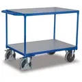 Variofit Schwerer Tischwagen Mit Schiebegriff Und 2 Zinkblechladeflächen 1000x700mm
