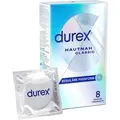 durex Kondome Hautnah Classic – Ultra dünn, mit anatomischer Easy-On-Form & mit Silikongleitgel befeuchtet, 8 St.