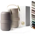 MAMEIDO Thermobehälter für Essen 500 ml, Müslibecher to go Edelstahl, Thermobecher Essen auslaufsicher, Ideal für Joghurt, Porridge, Brei, Suppen & Eis (Taupe Grey)