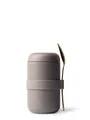 MAMEIDO Thermobehälter, Edelstahl, Kunststoff, Silikon, auslaufsicher mit Deckel und Gabel-Löffel-Besteck in 500 ml & 800 ml