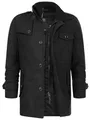 Indicode Herren Brandon Kurzmantel mit Stehkragen | Herrenmantel Wollmantel Mantel Männer Charcoal Mix, L