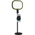 HOMCOM Tischlampe Tischleuchte mit Telefonhalterung 5 Farbmodi & 10 Helligkeitsstufen