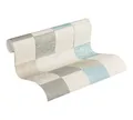 Profhome 374061-GU Küchen Bad Tapete Kachelmuster matt grau blau creme 5,33 m2