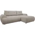 Mirjan24 Ecksofa, Beige, Textil, 4-Sitzer, L-Form,L-Form, 265x177 cm, Wohnzimmer, Sofas & Couches, Wohnlandschaften, Ecksofas