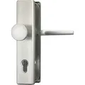 ABUS Türgriff HLS214 & HLS214 ZS FarbeOberfläche: F9 Edelstahl-Look|Garniturart: Wechselgarnitur (Knopf/Griff)|Lochung: Profilzylinder