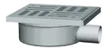 Marley Bad-Ablauf DN 50 Abgang waagerecht, Rost 15 x 15 cm