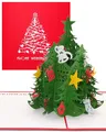 3D Karte "Tannenbaum - Frohe Weihnachten" in rot als Weihnachtskarte oder Geschenkkarte zu Weihnachten oder Advent