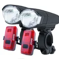 2x bemiX Fahrradlicht LED Set StVZO Fahrradbeleuchtung Scheinwerfer Rücklicht