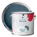 MissPompadour Holzfarbe Blau mit Jeans 2,5L Seidenmatte Möbelfarbe Innen & Außen