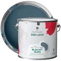 MissPompadour Holzlack Blau mit Jeans - seidenmatte Holzfarbe Innen & Außen 2,5L, hochdeckender Lack ohne Schleifen - für Holz, Metall, Kunststoff blau